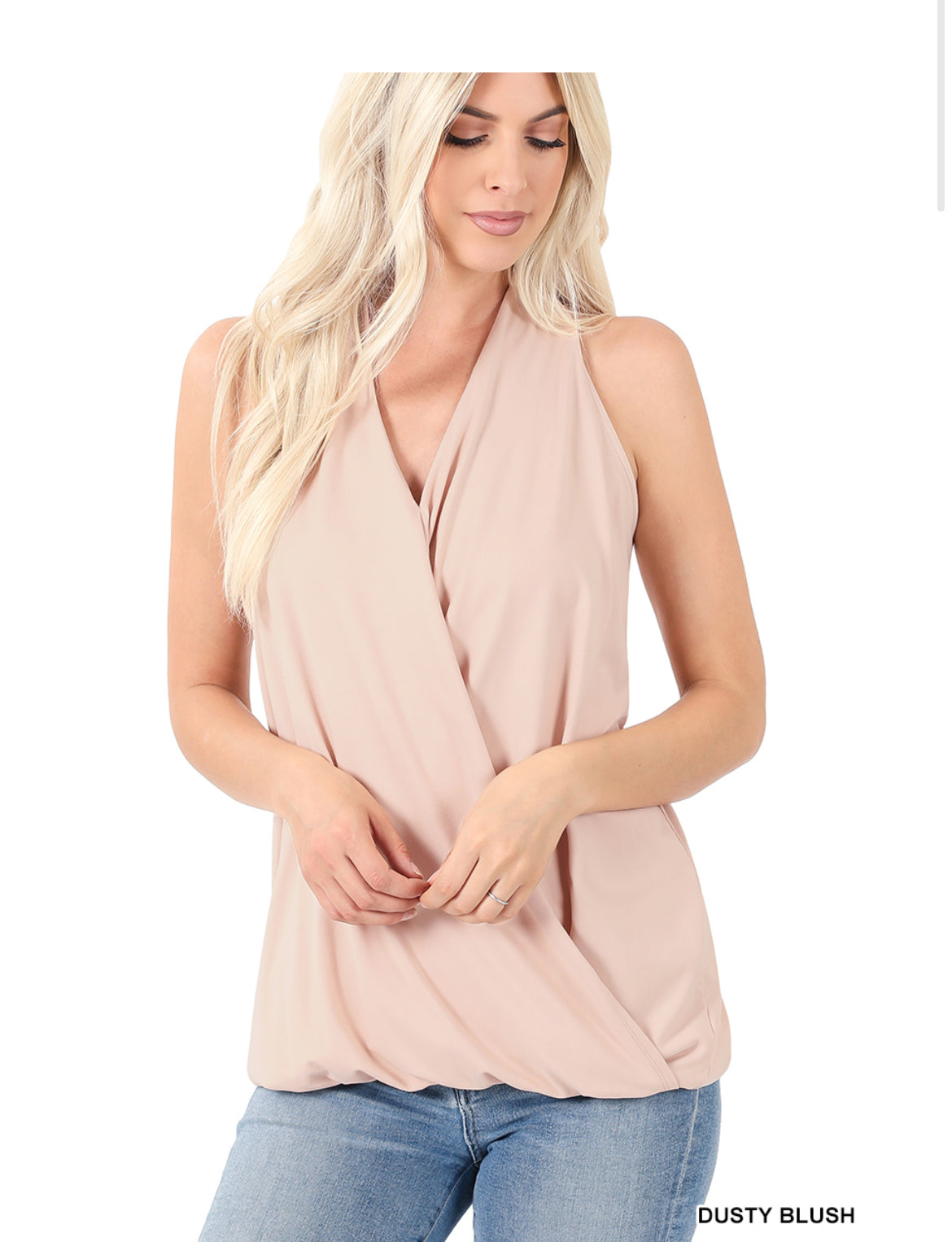 Surplice Halter Top