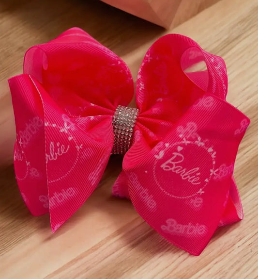Barbie Rhinestone Center Hair Bow